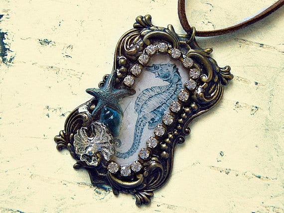 seahorse and starfish necklace