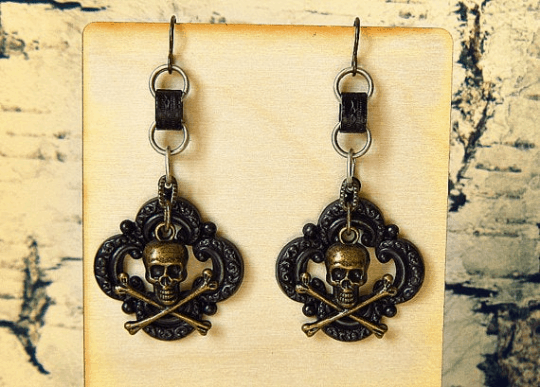 black pirate earrings for women